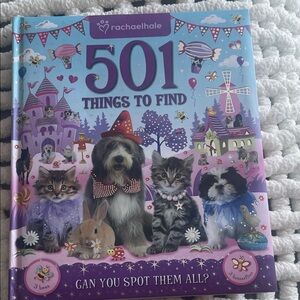 Rachael Hale 501 Things to Find Book. Hard puff cover. Interactive. Like new